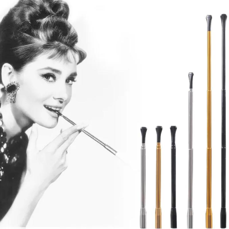 audrey hepburn cigarette case olly Smoke Telescopic Metal Holder Porte Cigarette Audrey Hepburn |